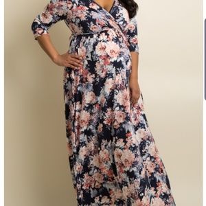 Pinkblush Floral Maternity Wrap Dress 3x